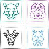 Sheep and Boar Icon vector