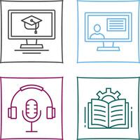 Online Course and distance Icon vector