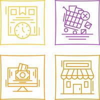 Time is Money and Offer End Icon vector