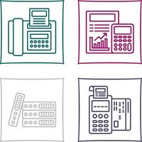 Fax and calculating Icon vector