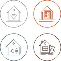 Smart Home and Window Icon vector