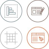 Object Alignment and Web Page Icon vector