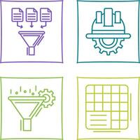 Data Collection and Engineering Icon vector