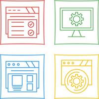 Web Browser and Monitor Screen Icon vector