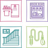 Shower and Dishwasher Icon vector