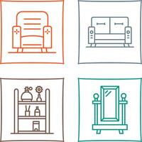 Armchair and Sofa Icon vector