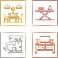 Iron Board and Table Icon vector