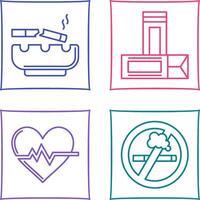 Broken Cigarette and Chewing Gum Icon vector