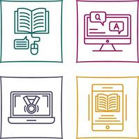 Online Learning and Faq Icon vector