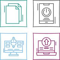 Copy and Power Icon vector