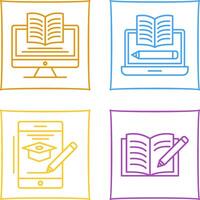 Digital Learning and Written Icon vector