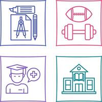 Study Tools and Sport Faculty Icon vector