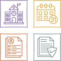 University Campus and Calendar Icon vector