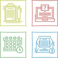 Contract and Question Icon vector