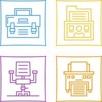 Briefcase and Folder Icon vector