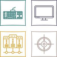 Keyboard and LCD Icon vector