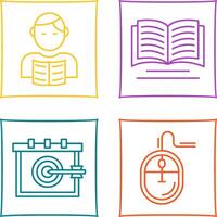 Student and Book Icon vector