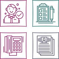 Hire and Check List Icon vector
