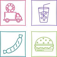 Delivery Truck and Cold Drink Icon vector