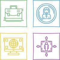 Briefcase and User Icon vector