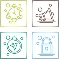 Clock and Speaker Icon vector