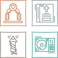 Arch and Bible Icon vector