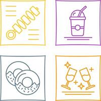 Skewer and Frappe Icon vector