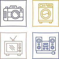 Digital Camera and Washing Icon vector