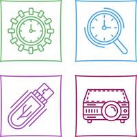 Direction and Magnifier Icon vector