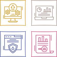 Upload and Dashboard Icon vector