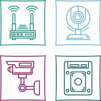Router and Web Cam Icon vector