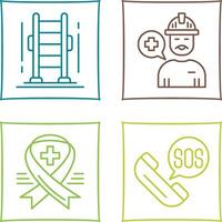 Ladder and Support Icon vector