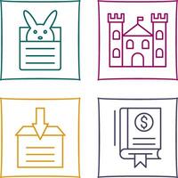 Bunny and Castle Icon vector