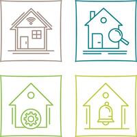 Search and Smart Home Icon vector