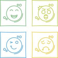 Shock and Happy Icon vector