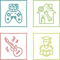 Game Controller and home repair Icon vector