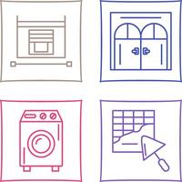 Blind and Door Icon vector