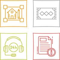 blueprint and rug Icon vector