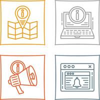 information point and laptop Icon vector