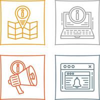 information point and laptop Icon vector