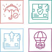 keep dry and delivery box Icon vector