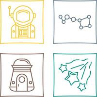 big dipper and astronaut Icon vector