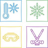 Snow Flake and Cold Icon vector