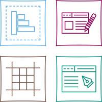 Object Alignment and Web Page Icon vector