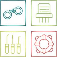 Handcuffs and Paper Shredder Icon vector