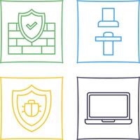 Firewall and Seat Icon vector