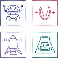 robot and playload Icon vector