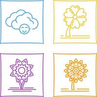 Cloudy and Clover Icon vector