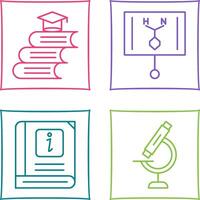 Books and Formula Icon vector