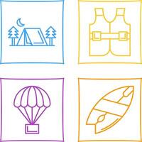Tent and Life Icon vector